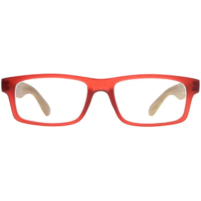 Frog Optical Γυαλιά Πρεσβυωπίας F378 με Κόκκινη Μετώπη και Ξύλινο Χρώμα στους Βραχίονες +2.50
