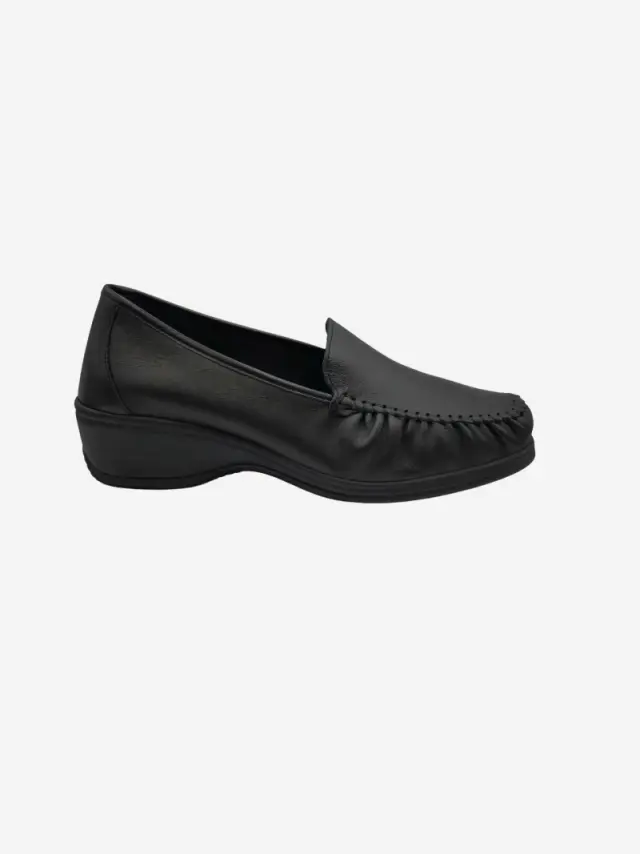 Stiledivita Μοκασίνια-Loafers Γυναικείο δέρμα/ύφασμα Μαύρο STI/447005 NERO - 39 2