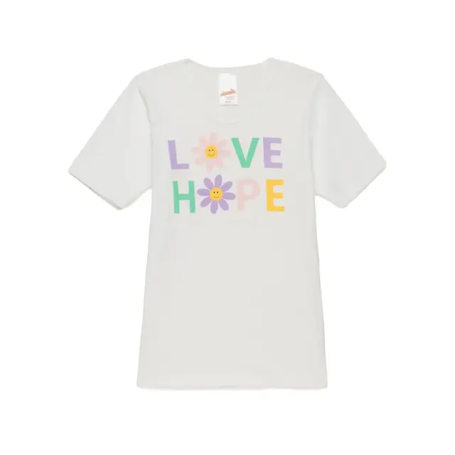 Minerva Παιδικό Φανελάκι Κορίτσι Love Hope, Χρώμα Λευκό