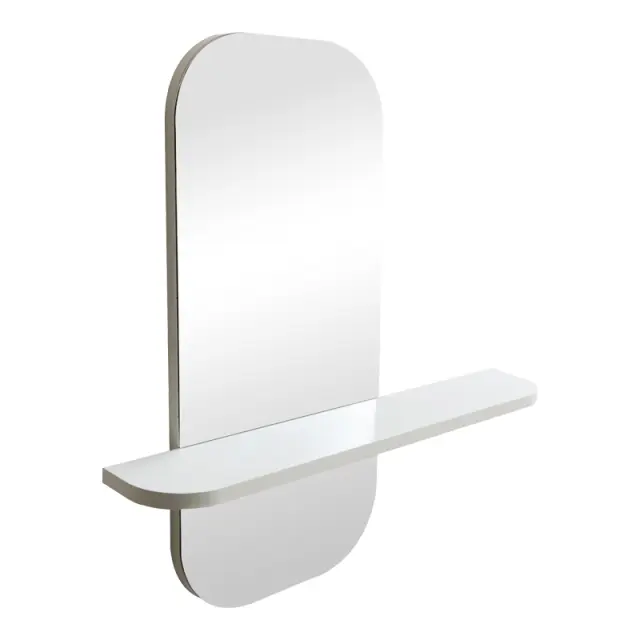 Καθρέπτης Lunaria pakoworld λευκό MDF 60x11.5x60εκ