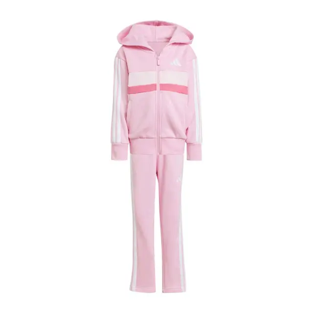adidas Sportswear Kids 3Stripes Tiberio Fleece Full-Zip Hoodie Tracksuit Set Ροζ JI6206 (adidas Sportswear)