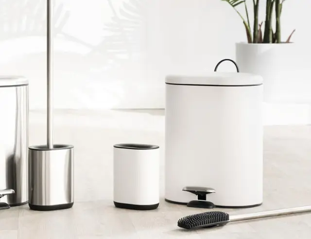 Κάδος απορριμμάτων Siliflex 5Five με χωρητικότητα 6L και διαστάσεις 24.2x15.5x30.5cm - White 174635A 2