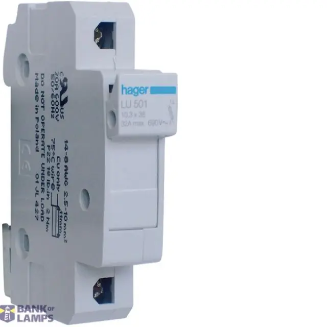 Fuse carrier 1P UL 690V L38 1M