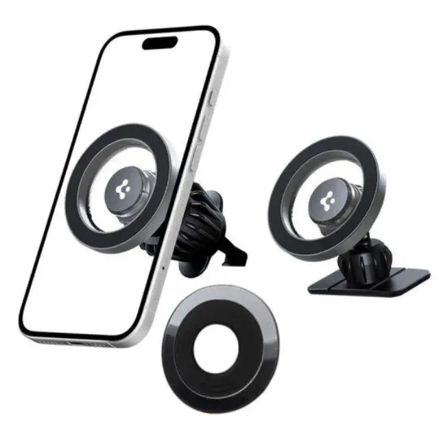Spigen® MFT13 Βάση Αυτοκινήτου MagSafe για Αεραγωγό & Ταμπλό– Aσημί