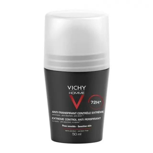 VICHY Homme 72h Deodorant Roll-On for Extreme Anti-Perspirant Ανδρικό Αποσμητικό κατά της Εφίδρωσης 50ml