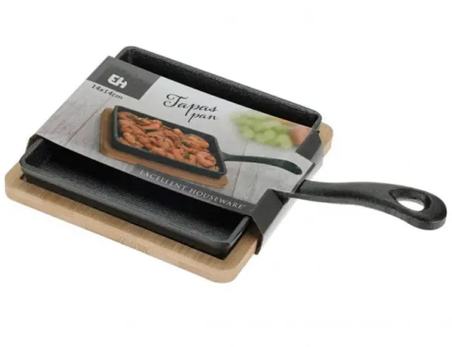 Μαντεμένιο πιάτο σερβιρίσματος tapas Excellent Houseware με σανίδα bamboo Διαστάσεων 24.5x15.5x5cm C80652850 3
