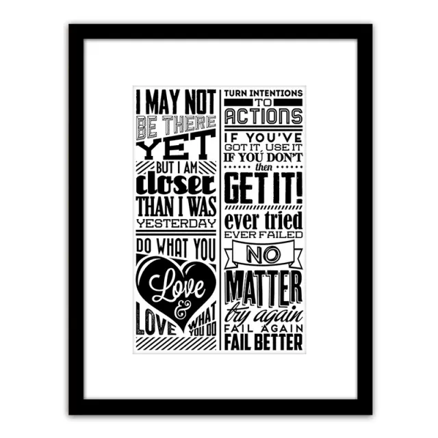 Πίνακας Σε Κορνίζα Πλαστικό 'Quote' 35x45x1.8cm