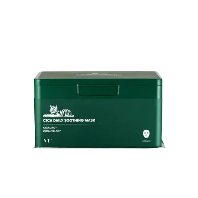 Vt Cosmetics Cica Daily Soothing Mask – Ενυδατικές Μάσκες Καθημερινής Χρήσης (30 Τεμ)