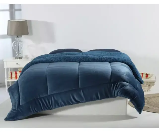 Κουβερτοπάπλωμα solid (160cm x 220cm) navy -