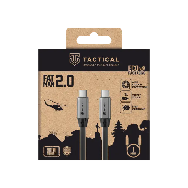 Tactical Fat Man 2.0 Cable USB-C/USB-C 1m Grey 2