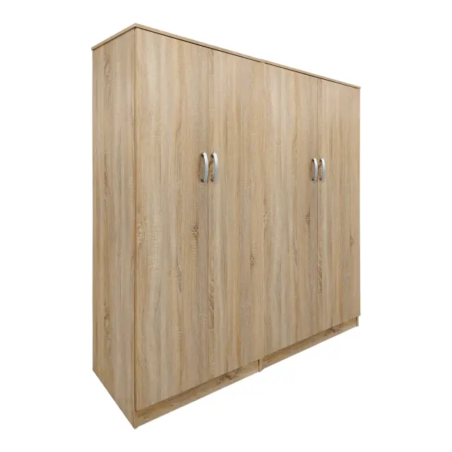 Ντουλάπα τετράφυλλη Athos Ι pakoworld sonoma 160x42x180εκ 2