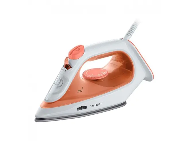 Σίδερο ατμού Braun TexStyle 1 SI1009OR με ισχύ 1900W και χωρητικότητα νερού 220ml - Πορτοκαλί/ΛευκόSI1009.OR