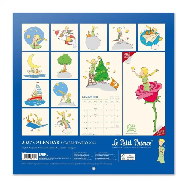 HMEΡΟΛΟΓΙΟ ΤΟΙΧΟΥ THE LITTLE PRINCE 2027 30X30 CALENDAR CP27005 2