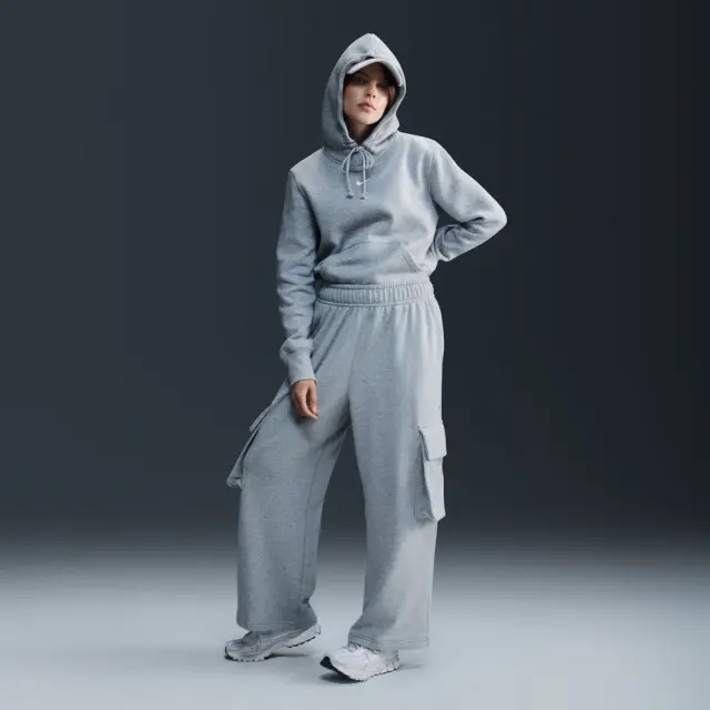 Nike Sportswear Phoenix Fleece Hoodie (HF6839-063) - Γκρί - XL