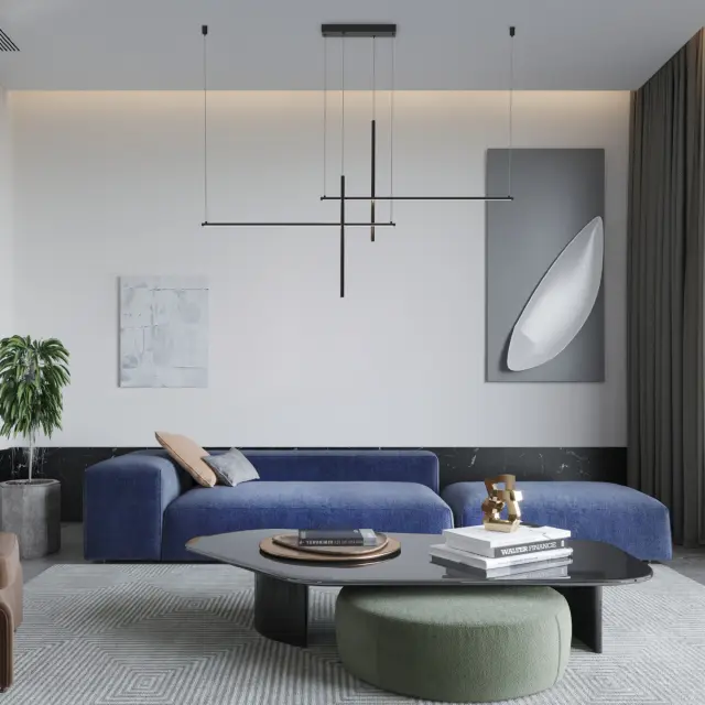 Κρεμαστό Φωτιστικό LED ACA Chiara OKN9600B36 Αμμώδες Μαύρο 36W 3000K 1700lm / OKN9600B36 2