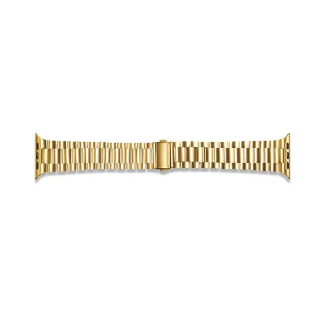 Ultra-Thin Three-Bead Metal Λουράκι για Apple Watch 38/40/41/42 (Series 10/11/12)mm- Gold OEM 3