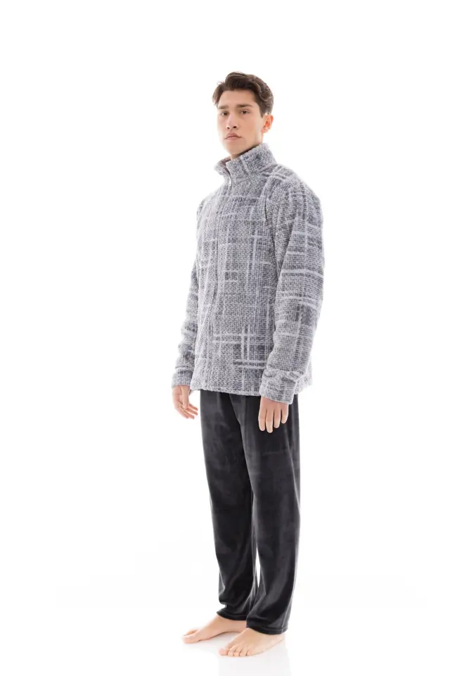 W-M643 - Type - ROBE ZACKET JAQUARD GREY 2