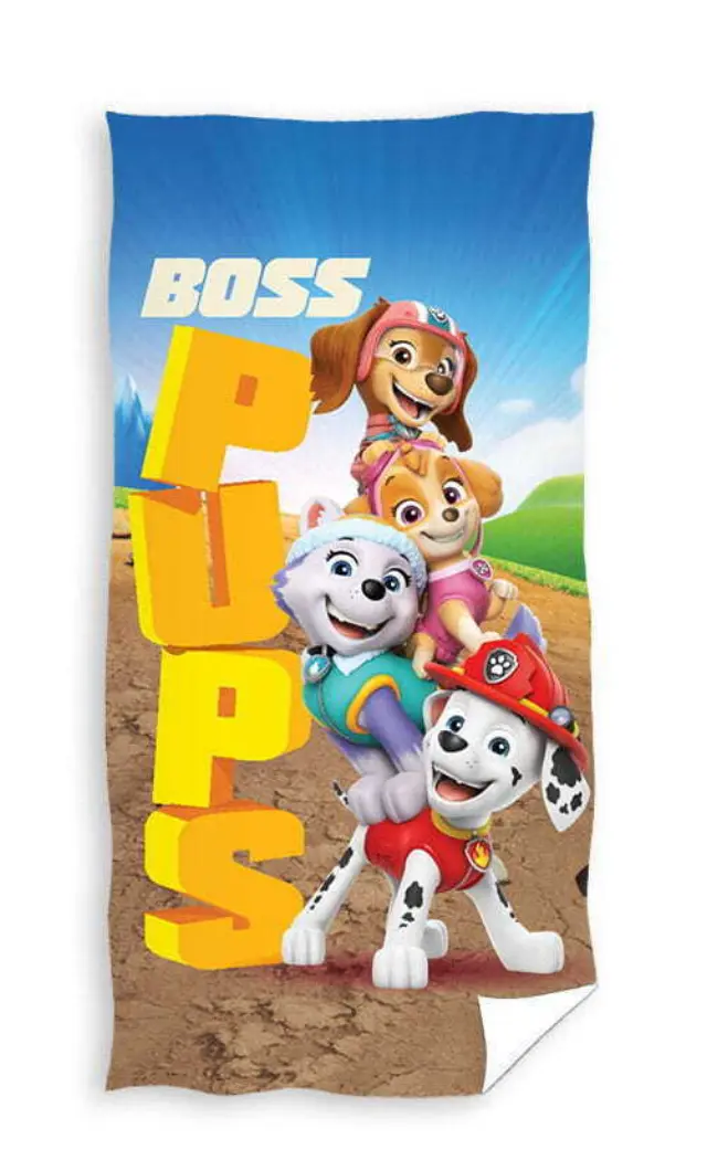Paw Patrol Boss Pups πετσέτα μπάνιου, πετσέτα θαλάσσης 70x140 cm Βαμβακερή Πολύχρωμο