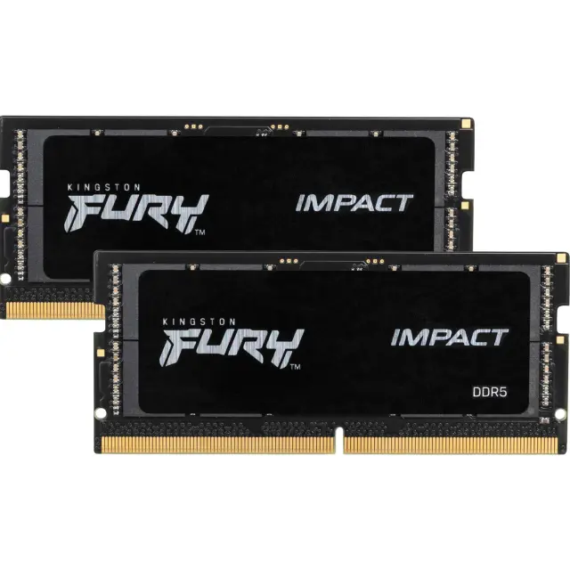 Kingston SO-DIMM 64 GB DDR5-4800 (2x 32 GB) Dual-Kit (black, KF548S38IBK2-64, Impact, INTEL XMP)