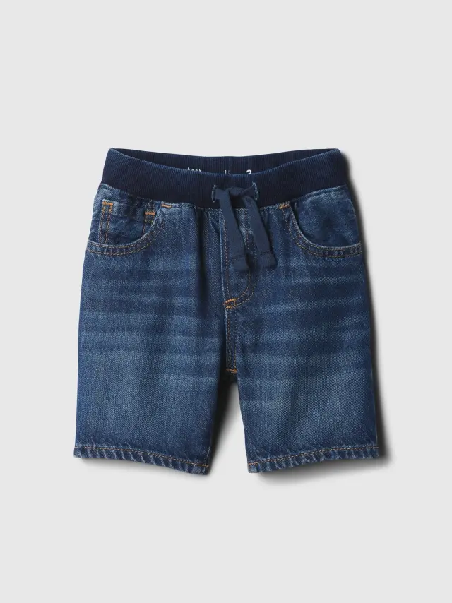 Μπλε babyGap Pull-On Denim Σορτς dark wash - 18-24M