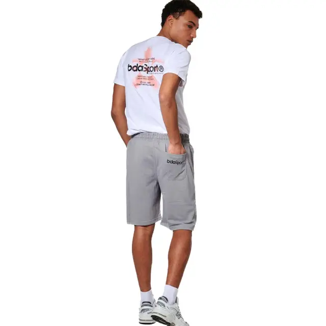Body Action Men's Essentials French Terry Shorts Γκρι Σκούρο 033616-03A (Body Action) 3