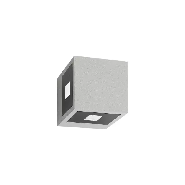 Kid Φωτιστικό Led τοίχου 12W 3000K 4x68° IP54 10.5x10.5x9.5cm γκρι Γκρί