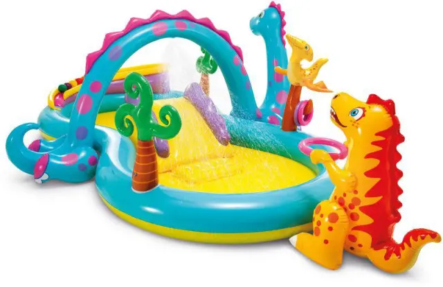 Intex Πισίνα Dinoland Play Center Πισίνα Ο Κόσμος του Δεινόσαυρου 302x229x112εκ, 2+ Χρ.