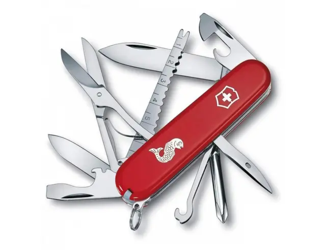 Ελβετικός Σουγιάς Victorinox Fisherman swiss army knife με 18 λειτουργίες και μήκος 9.1cm - Red1.4733.72