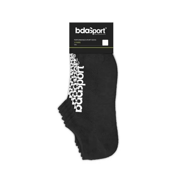 Body Action Unisex 3-Pack No Show Socks Μαύρο 095302-01 (Body Action) - Large
