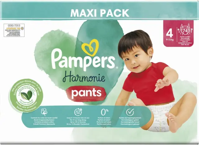 Harmonie pants maxi pack no4 9-15kg 74τμχ 2