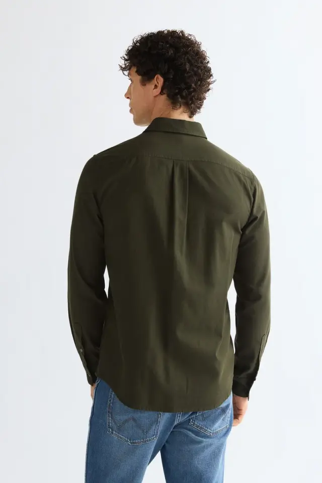 Wrangler Ανδρικό Πουκάμισο 1 PKT 112386947 - Dark Olive Green - XXL 2