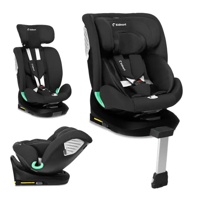 Kidnort Κάθισμα Αυτοκινήτου Radjur 40-150 cm with leg I-Size Black KNFOT000001