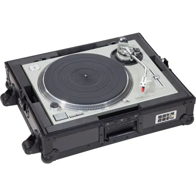 WALKASSE TTPRO-TROLLEYBK Flight Case Multi Fromat Turntable (Trolley + Wheels) Black.