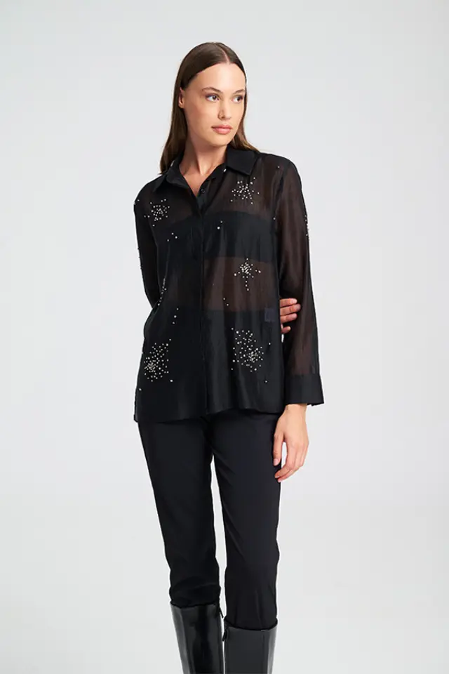 Πουκάμισο με Διακριτική Λάμψη Amarisa Shirt - L