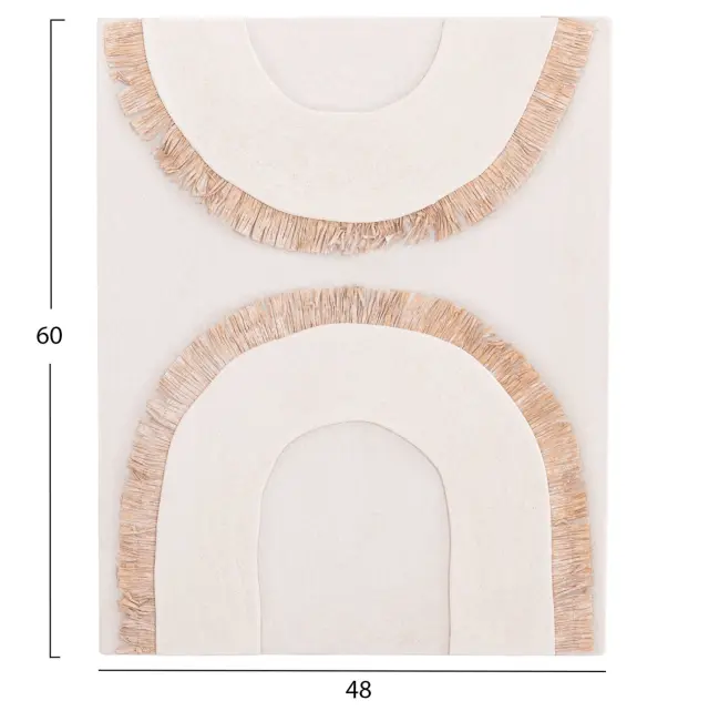 ΠΙΝΑΚΑΣ ΟΡΘΟΓΩΝΙΟΣ ΣΕΙΡΑ SANTORINI HM4535 MDF ΥΠΟΛΕΥΚΟ ΧΡΩΜΑ-ΔΙΑΚΟΣΜΗΣΗ ΜΠΕΖ 48x4,5(πάχος)x60Υεκ. - Single Size 2