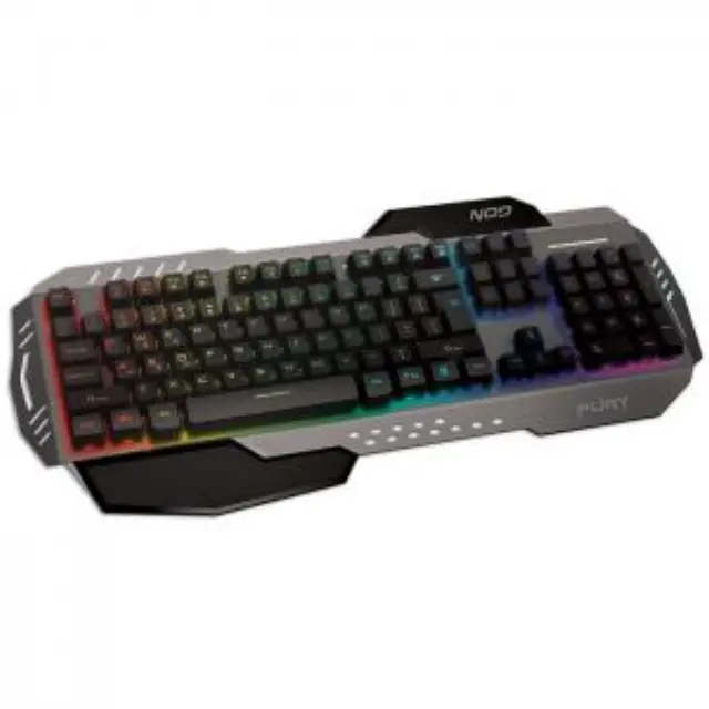 Ενσύρματο gaming πληκτρολόγιο, με RGB LED οπίσθιο φωτισμό, επιφάνεια από αλουμίνιο και palm rest. 2