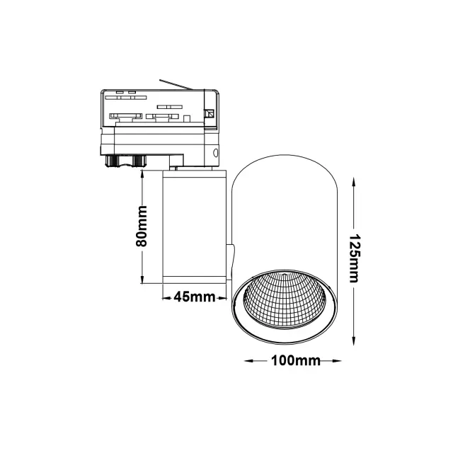 SAND BLACK LED ΦΩΤΙΣΤΙΚΟ ΡΑΓΑΣ 40W 4000K 3-PHASE 38° 4600LM 230V AC Ra80 5YRS / LISOR4040B4N 2