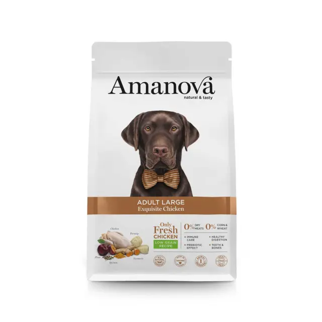 Amanova Low Grain Adult Large Exquisite Chicken 12Kg Μονόχρωμο