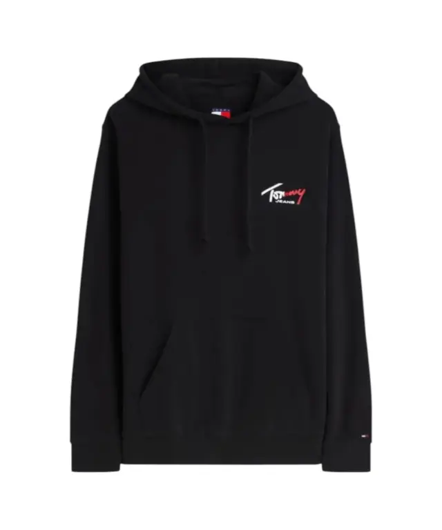 Tommy Hilfiger - Ανδρικό Φούτερ Signature Logo Terry Drawstring DM0DM22680-BDS Μαύρο