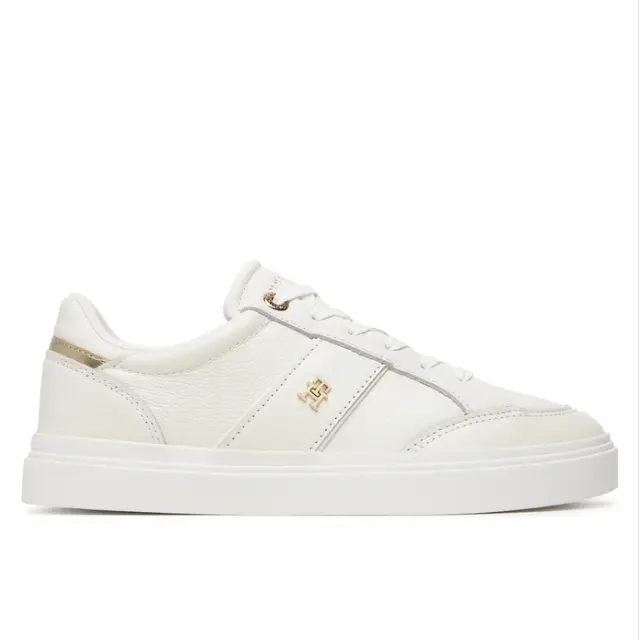 Γυναικεία Δερμάτινα Sneakers Tommy Hilfiger FW0FW09600-YBL Λευκά Άσπρο - 36