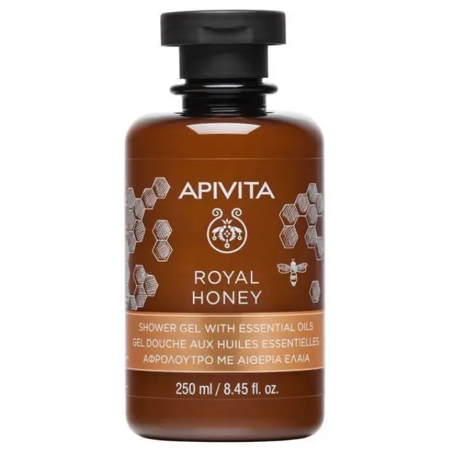 APIVITA Royal Honey Shower Gel με Essential Oils Κρεμώδες Αφρόλουτρο με Αιθέρια Έλαια & Μέλι, 250ml