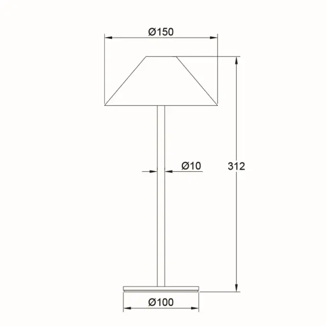 AcaLight Offer LED SMD TABLE BATTERY LUMINAIRE 3W 140LM 3.000K MATT WHITE 270° CRI80 IP54 2