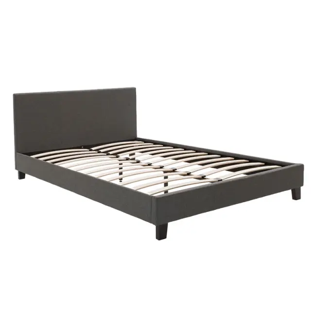 Κρεβάτι Nevil pakoworld 150x200 με ύφασμα χρώμα ανθρακί 2