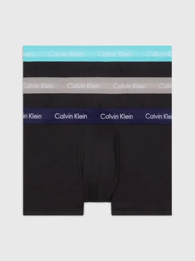 Calvin Klein - Ανδρικά Μποξεράκια Low Rise Trunk 3Pack 0000U2664G-MXW Τιρκουάζ Μπεζ Μωβ - S