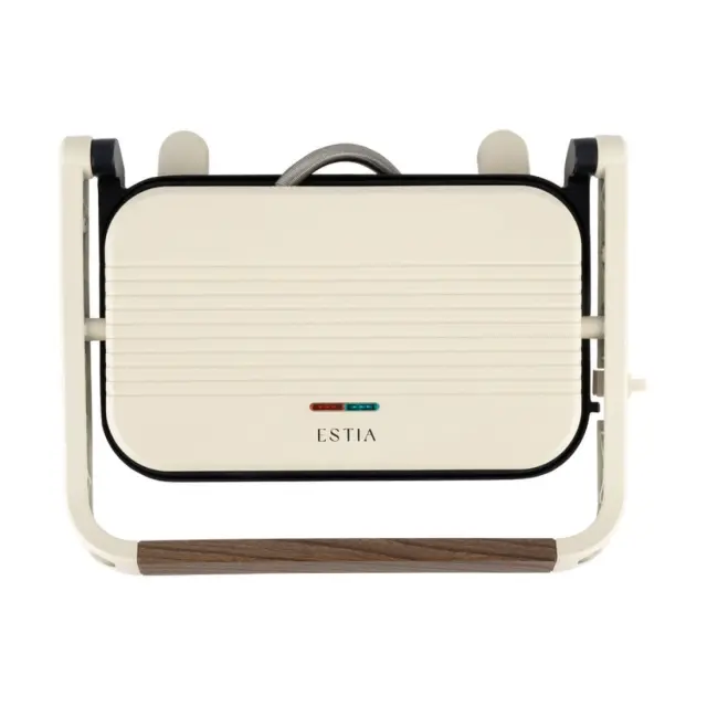 Estia Τοστιερα Pure Cream 2 Θεσεων 1300W Με Αντικολλητικες Πλακες Κρεμ