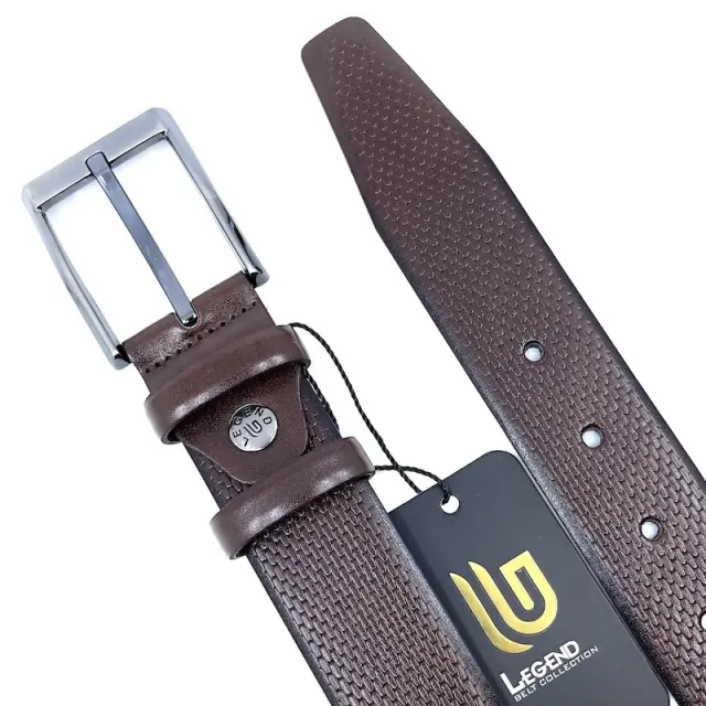 Καφέ Ζώνη P.U. Leather 3,5 cm - 110cm 2