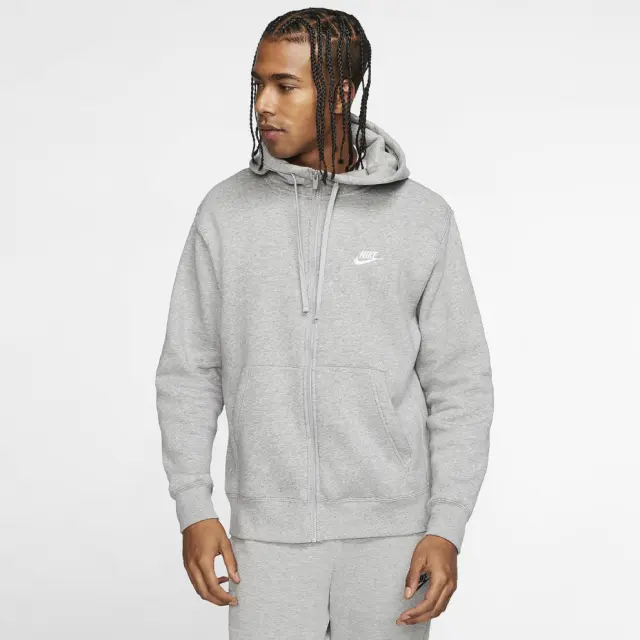 Nike Sportswear Club Ανδρική Φούτερ Ζακέτα με Κουκούλα BV2645-063