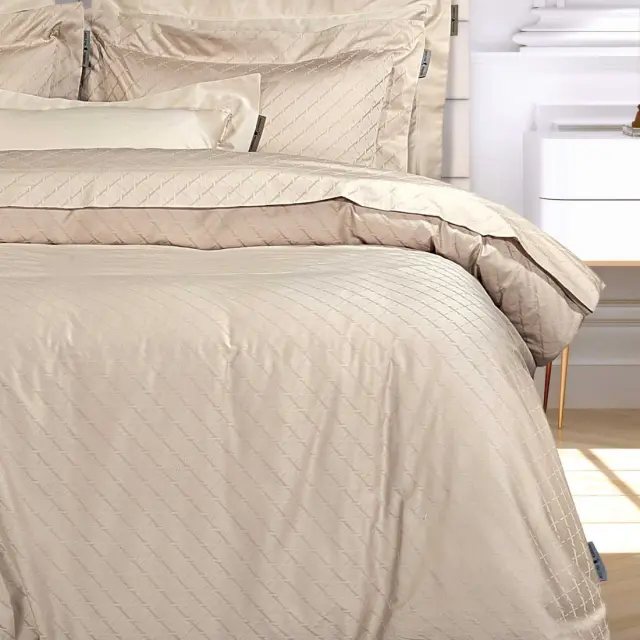 Σετ Παπλωματοθήκη 220x240 Υπέρδιπλη Classic Greenwich Polo Club 2290 Taupe 100% Βαμβακοσατέν 2