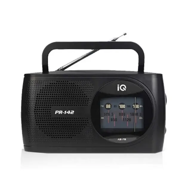Φορητό Ραδιόφωνο Αναλογικό - IQ PR-142 Μαύρο με Λαβή