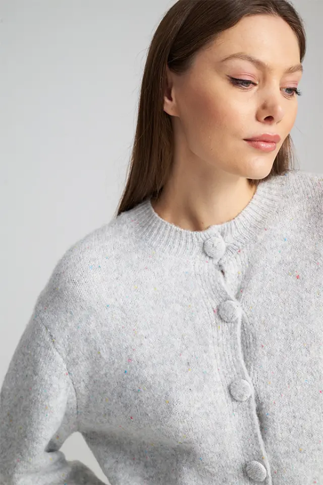 Μάλλινη Ζακέτα με Oversized Κουμπιά REINA CARDIGAN - XS 3